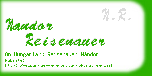 nandor reisenauer business card